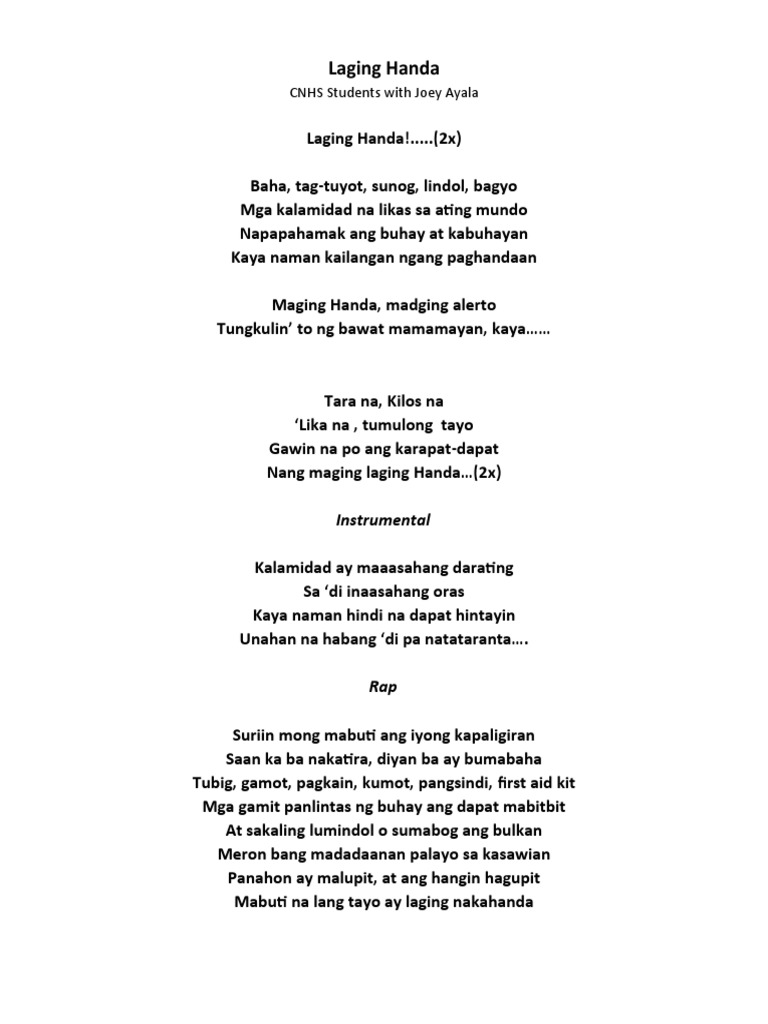 Laging Handa | PDF