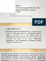 Case report- A case of acute appendicitis due to intestinal schistosomiasis