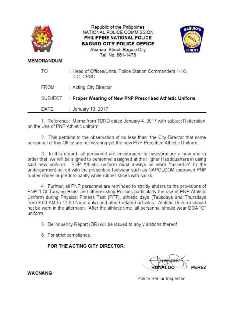Proper Wearing of New PNP Uniform PDF