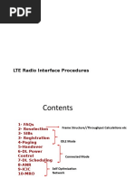 LTE Radio Interface Procedures