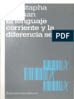 El lenguaje corriente y la diferencia sexual [Moustapha Safouan]