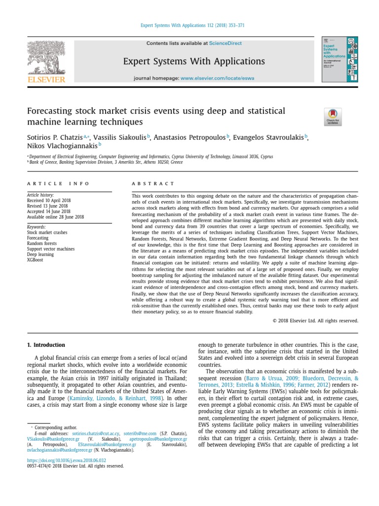 Forecasting Stock Market Crisis Events Using Deep and Statistical ...