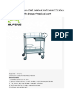 2-Tier Stainless Steel Medical Instrument Trolley