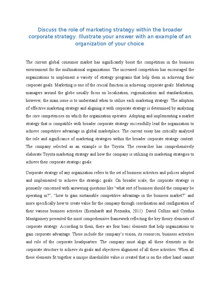 Toyota's Marketing Strategy Overview | PDF | Marketing Strategy ...