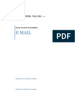 B Mail: Project Synopsis File On