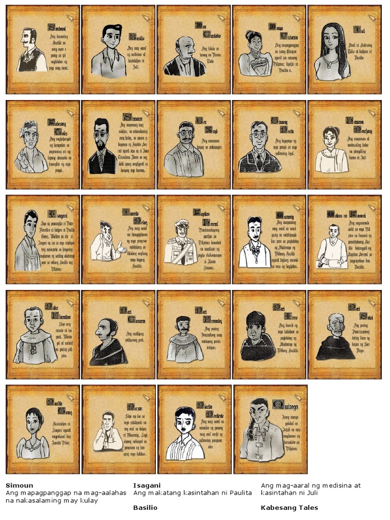 Tauhan - El FILIBUSTERISMO | PDF