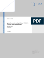 Spatial Income Inequality in India, 1993-2011: A District Level Decomposition