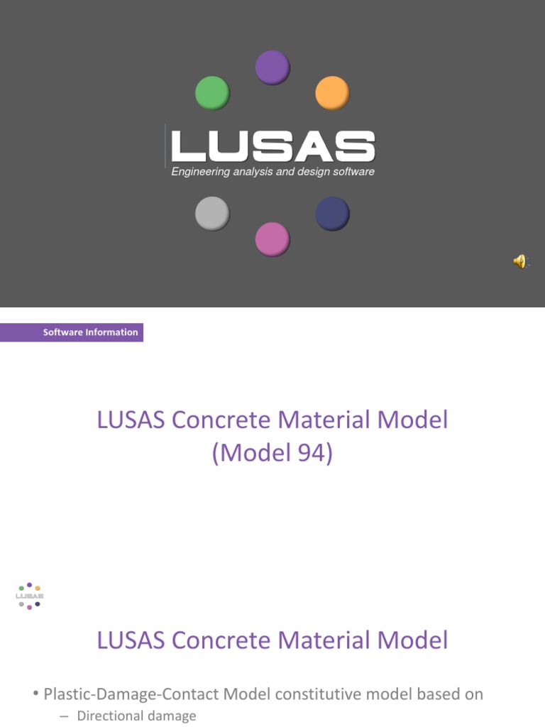 LUSAS Concrete Material Model Overview | PDF | Fracture | Stress ...