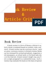 Book Review and Article Critique 2.