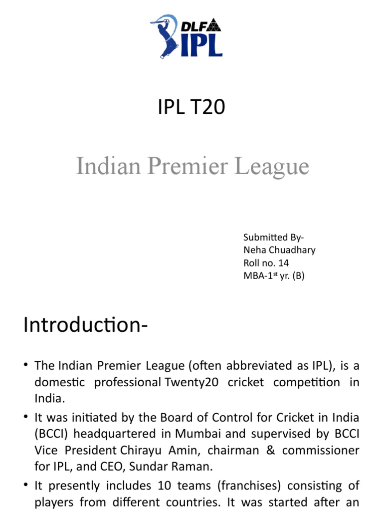 Overview of IPL T20 History and Format | PDF