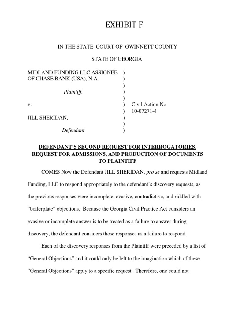 10.19.2010 Defendant's Second Request for Discovery to Plaintiff