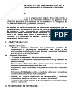 Plan Anual de Trabajo 2019 Del Municipio Escolar de La Institución Educativa Integrada N