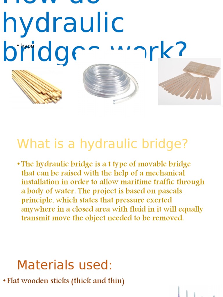 How Do Hydraulic Bridges Work PDF