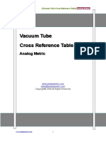 Vacuum Tube Cross Reference Table