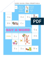 Alphabet Board Game Birthday PDF