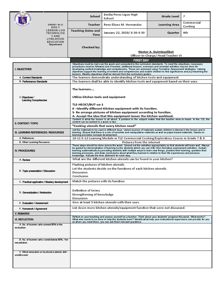 DLL-Format-for-TLE 2nd Day | PDF | Educational Assessment | Learning