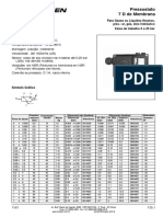 Pressostato 7 D para Gases e Líquidos Neutros