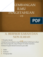 Perkembangan Ilmu Pengetahuan