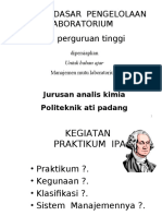 Dasar 2 Pengelolaan Laboratorium