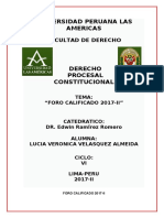 OKTRABAJO FORO DERECHO PROCESAL CONSTITUCIONAL