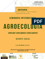 Agroecologia Reporte Social GEPAMA UNGS NOV 2019