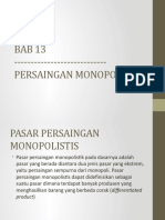 Persaingan Monopolistis dan Keseimbangannya