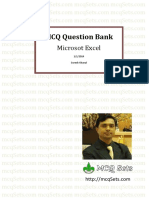 MCQ Bank for MS Excel Questions from mcqSets.com