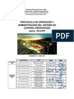 Protocolo de operación y administración del sistema de control de producción minera
