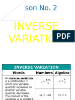 INVERSE VARIATION