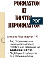 GRADE - 8 Repormasyon at Kontra-Repormasyon