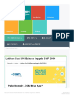 Latihan Soal UN Bahasa Inggris SMP 2014 - Paja Tapuih