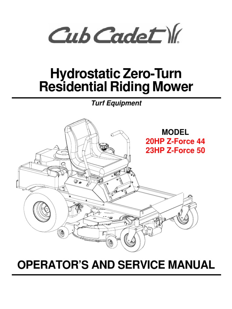 Lawn Mower Manual_Cub Cadet | Mower | Clutch