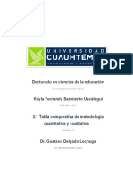 3.1 - Tabla Comparativa Metodología Cuantitativa y Cualitativa - Sarmiento - Keyla