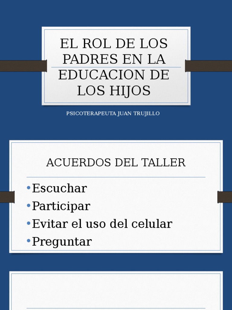Rol de los Padres en la Educación Infantil | PDF