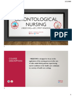 Handout-First Grading - Gerontological Nursing PDF