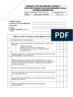 Formato lista de chequeo limpieza y desinfecci n tanques de almacenamiento agua potable unidades ARC