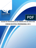 Codigo de Etica Profesional Del Colegio de Profesionales en Criminologia de Costa Rica