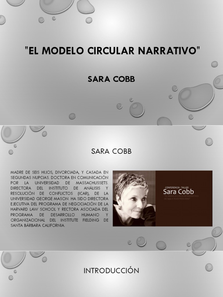 Modelo Circular Narrativo - Sara Cobb PDF | PDF | Mediación | Epistemología