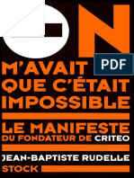 Jean-Baptiste Rudelle - On M'avait Dit Que C'était Impossible - Le Manifeste Du Fondateur de Criteo-Stock (2015) Original PDF