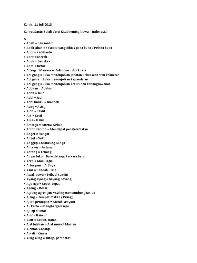 Kamus Bahasa Jawa PDF