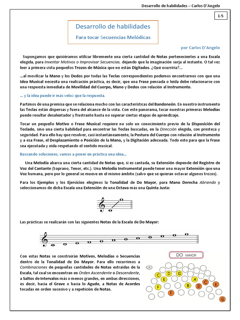Secuencias Melodicas PDF Escala (música) Acorde (Música)