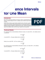 Confidence Intervals For One Mean