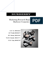 Marketing Research Report of Burberry Co PDF