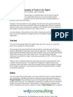 Application of Tools in Six Sigma: Tool Set