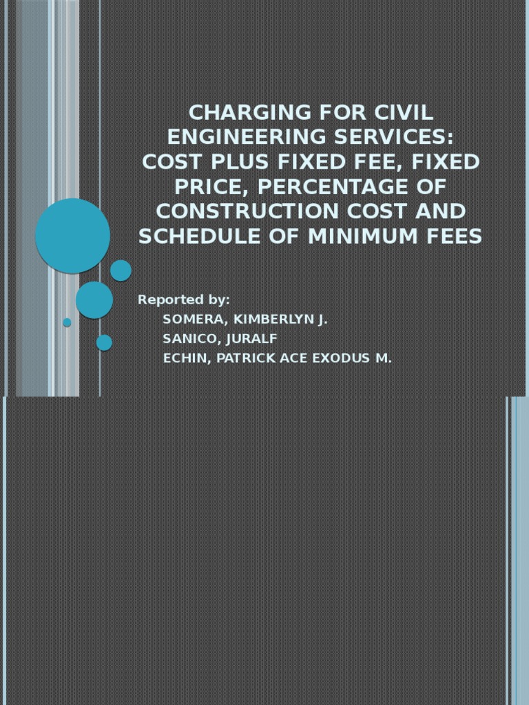 Civil Engineering Service Fee Structures | PDF | Salary | Cost