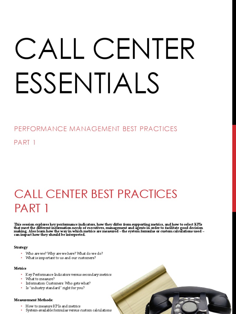 Call Center Performance Management Guide | PDF | Performance Indicator ...