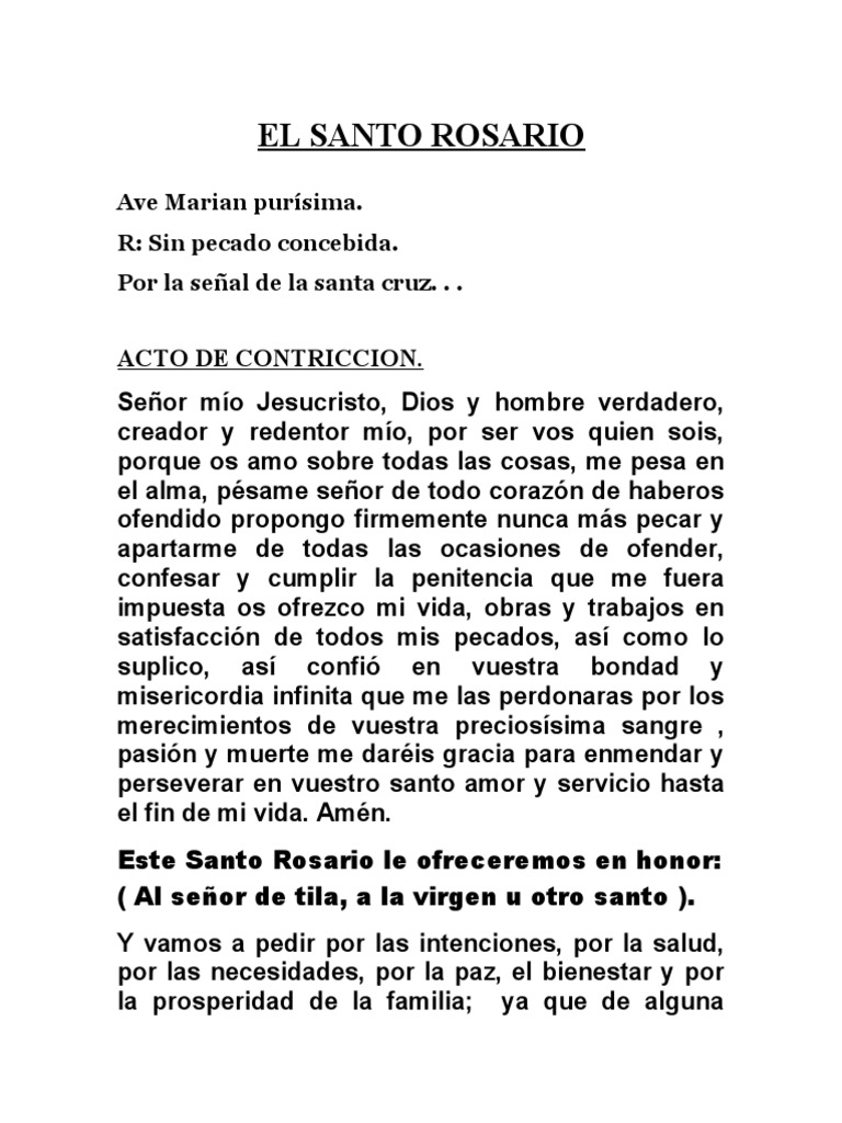 Guía Completa del Santo Rosario | PDF | María, madre de Jesús | orador ...