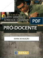 Edital SENAI - Pro Docente