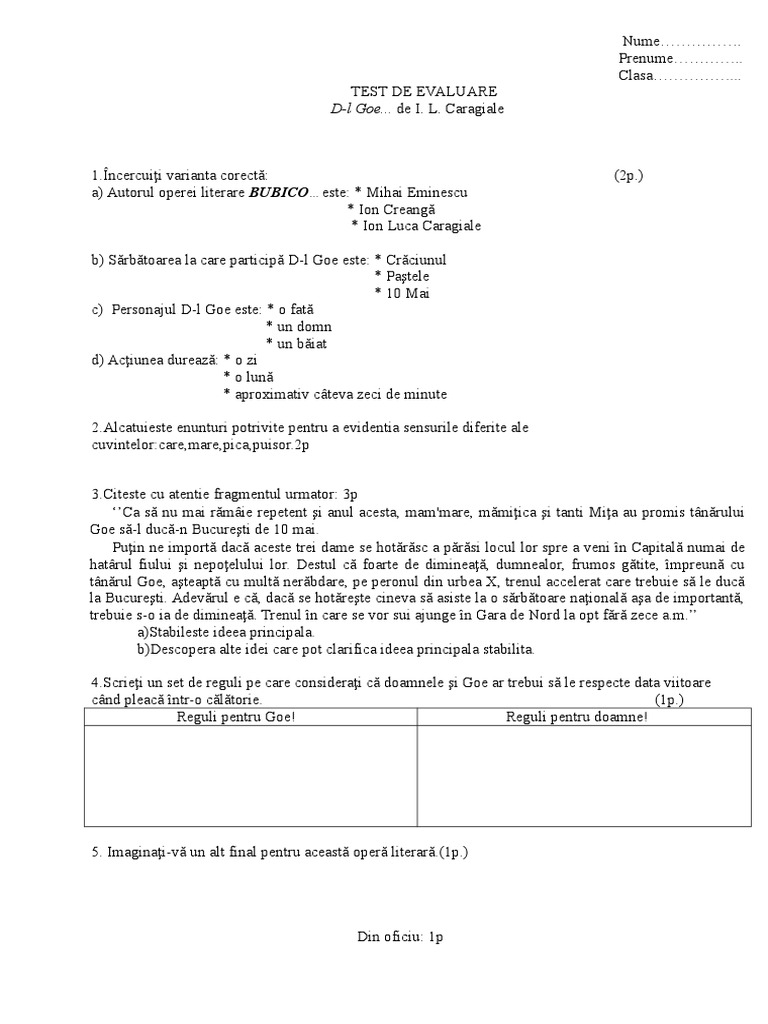 DL Goe Test | PDF