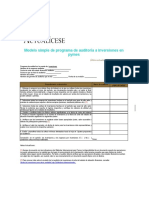 Modelo Programa de Auditoria Sobre Inversiones